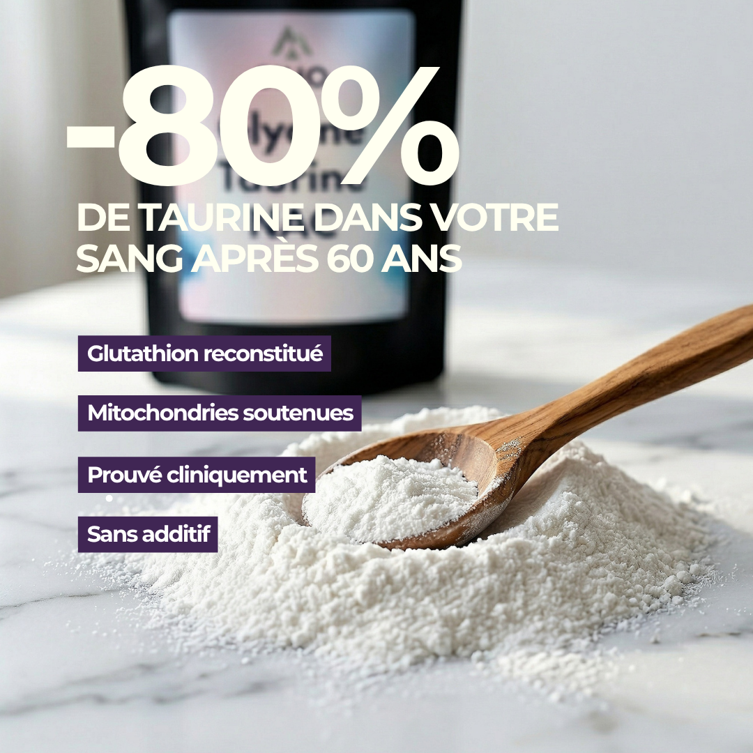 GlyNAC | Complexe Longévité Glycine NAC Taurine - Anti-âge Cellulaire