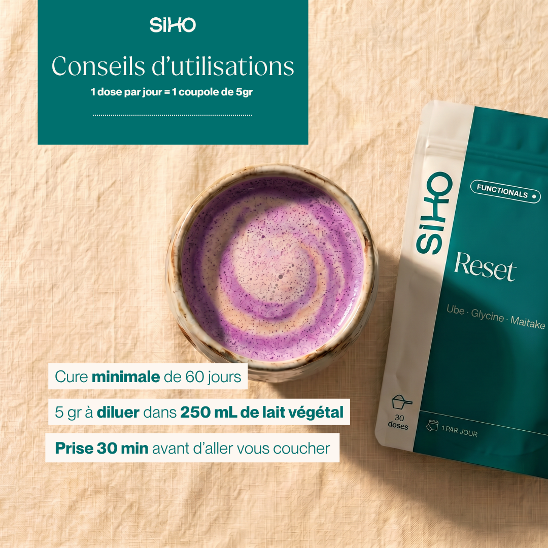 Reset | Boisson Fonctionnelle Ube Glycine Maitake - Sommeil & Relaxation
