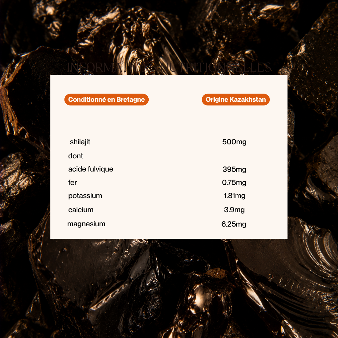 Résine de Shilajit : Pure 100% - 15g - 1 mois - Format découverte