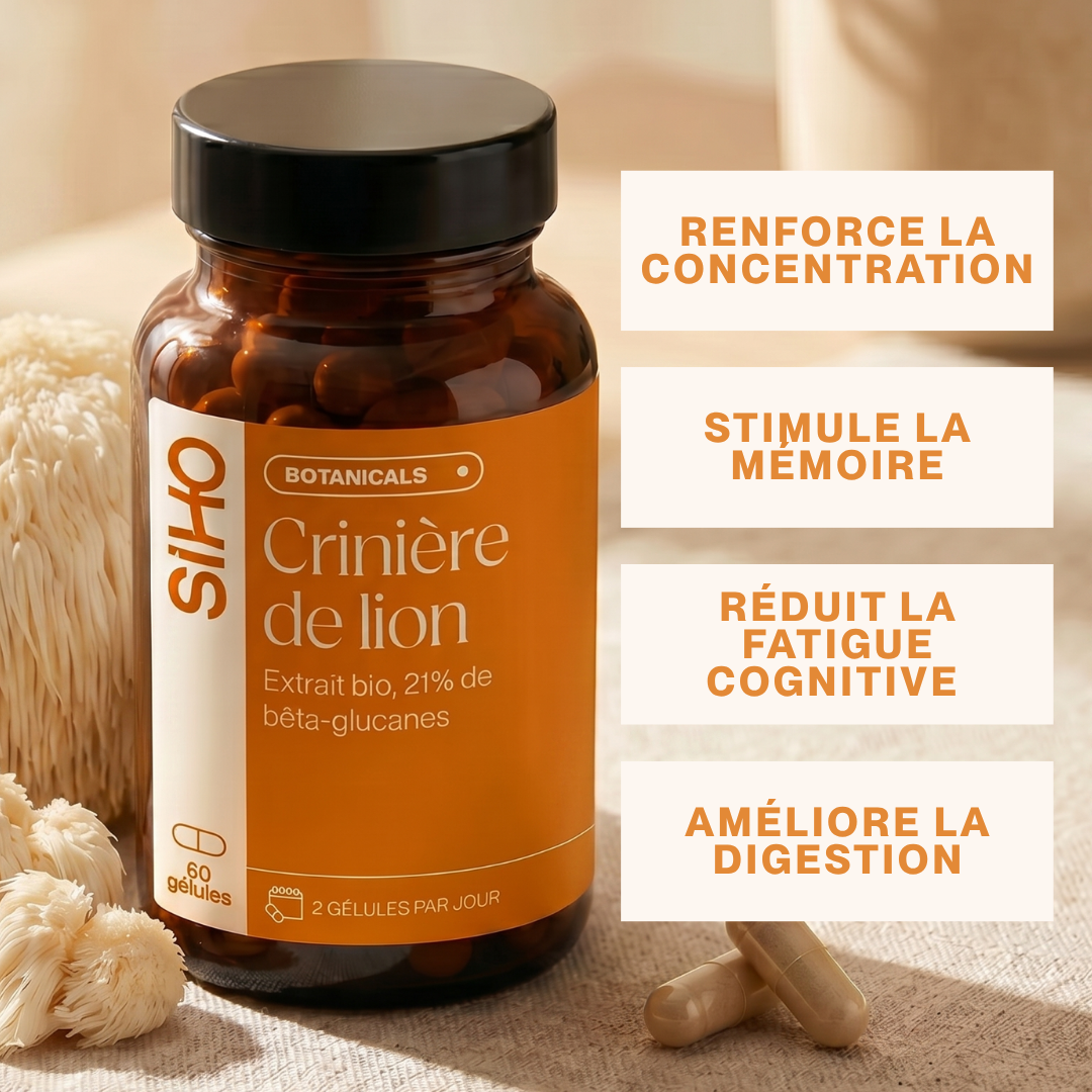 Hericium / Crinière de lion, extrait bio - 60 gélules - 1 mois