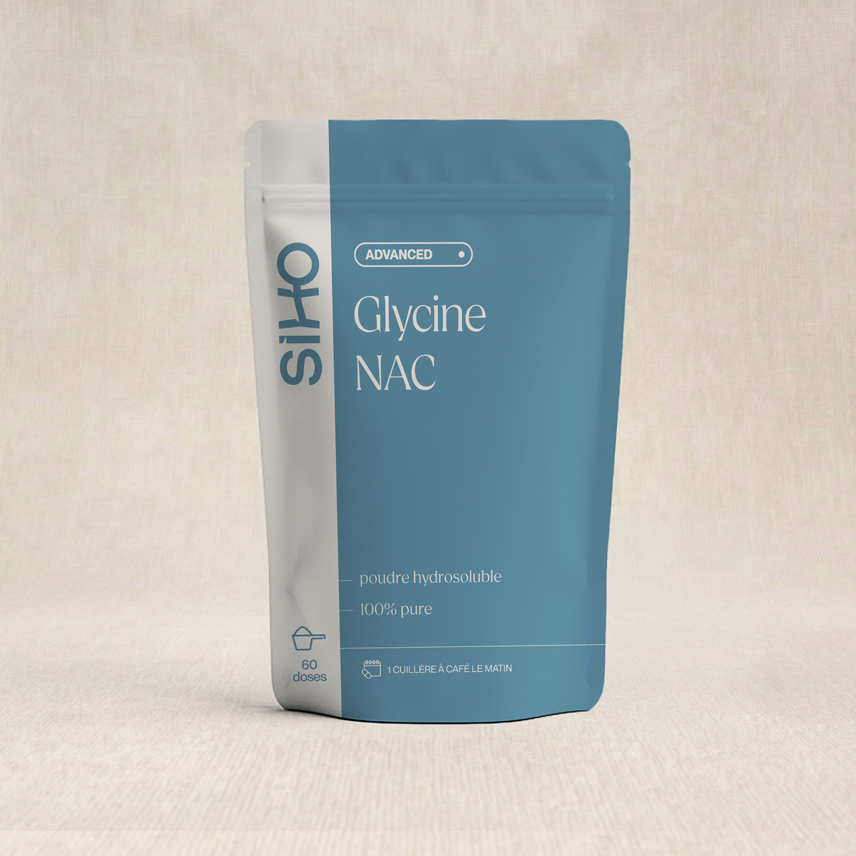 Sachet de Glycine-NAC SIHO, complexe précurseur du glutathion en poudre, 60 doses
