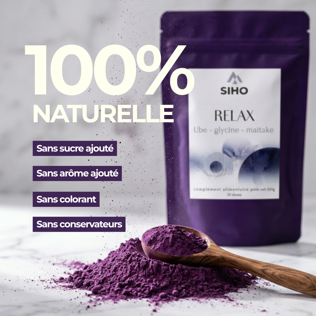 Relax | Boisson Fonctionnelle Ube Glycine Maitake - Sommeil & Relaxation