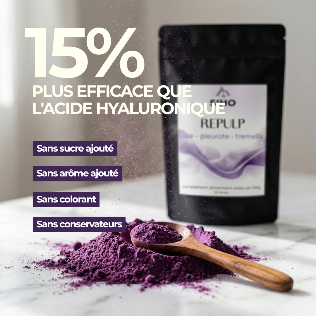 Repulp  | Boisson Fonctionnelle Ube Pleurote Tremella - Peau Fermeté Teint