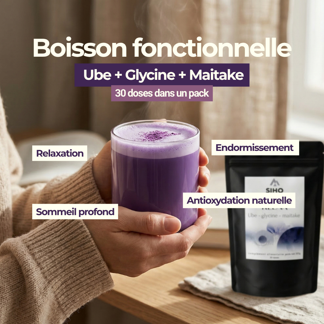 Relax | Boisson Fonctionnelle Ube Glycine Maitake - Sommeil & Relaxation