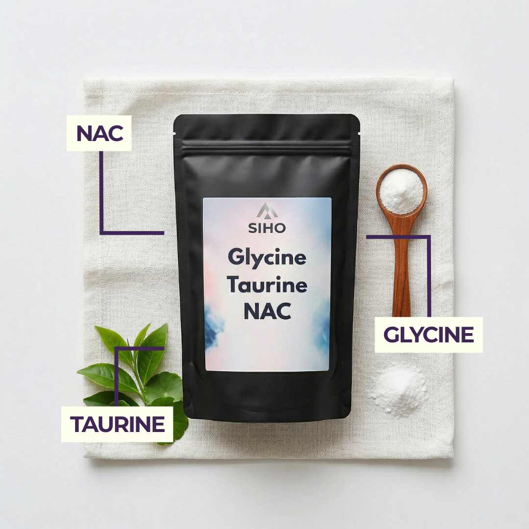 GlyNAC | Complexe Longévité Glycine NAC Taurine - Anti-âge Cellulaire