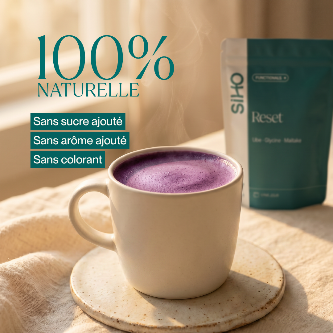 Reset | Boisson Fonctionnelle Ube Glycine Maitake - Sommeil & Relaxation