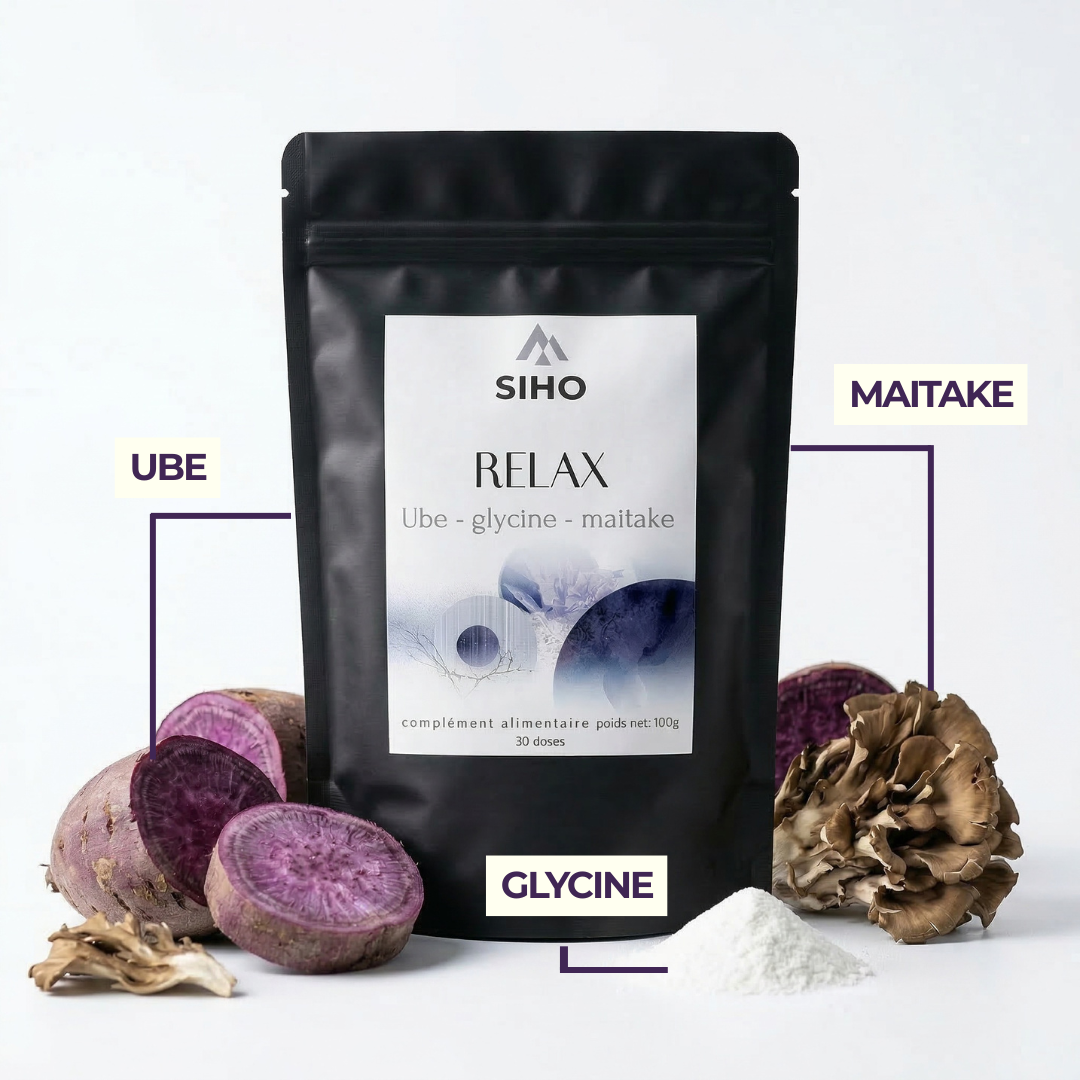 Relax | Boisson Fonctionnelle Ube Glycine Maitake - Sommeil & Relaxation