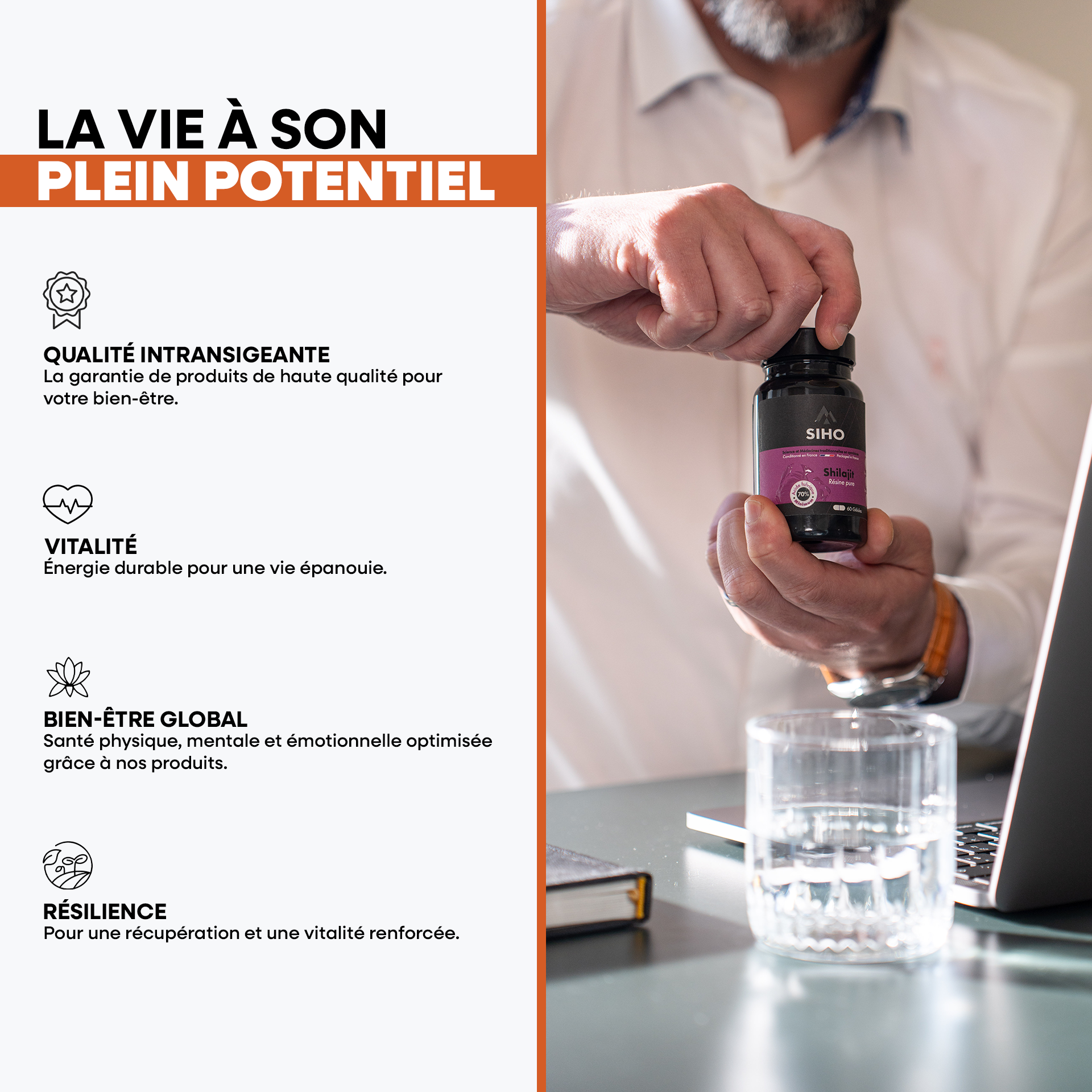 Shilajit Pur en gélules - SIHO