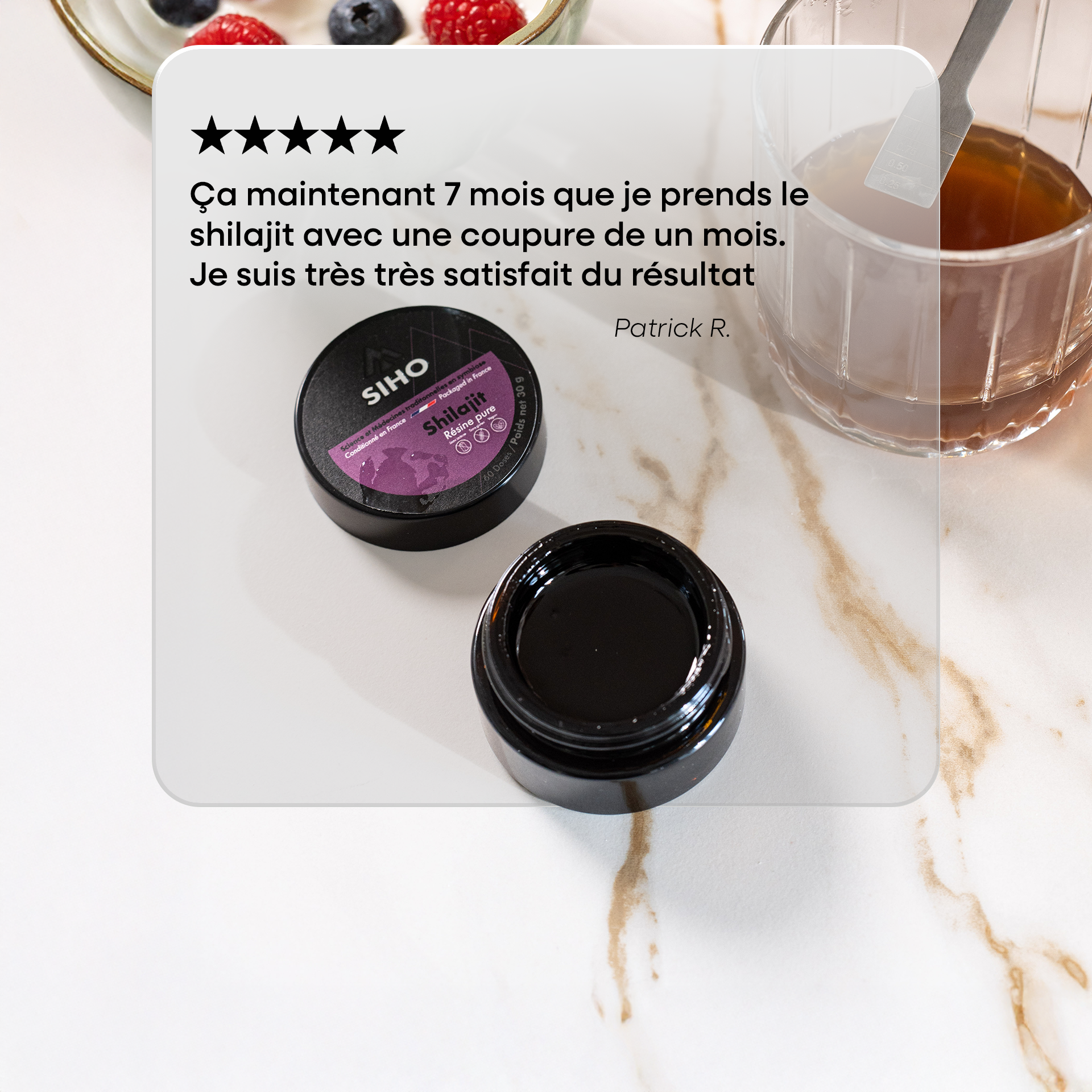 Résine de Shilajit : Pure 100% | SIHO