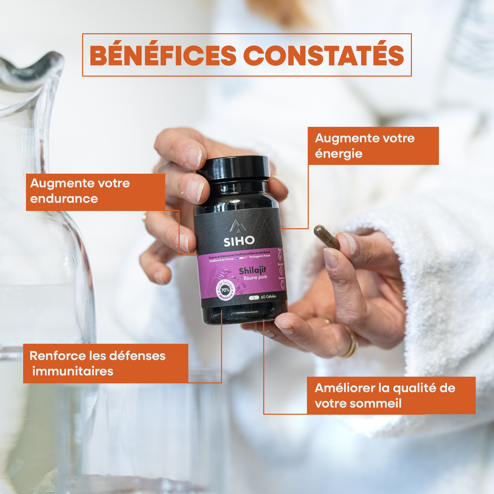 Shilajit Pur en gélules - SIHO
